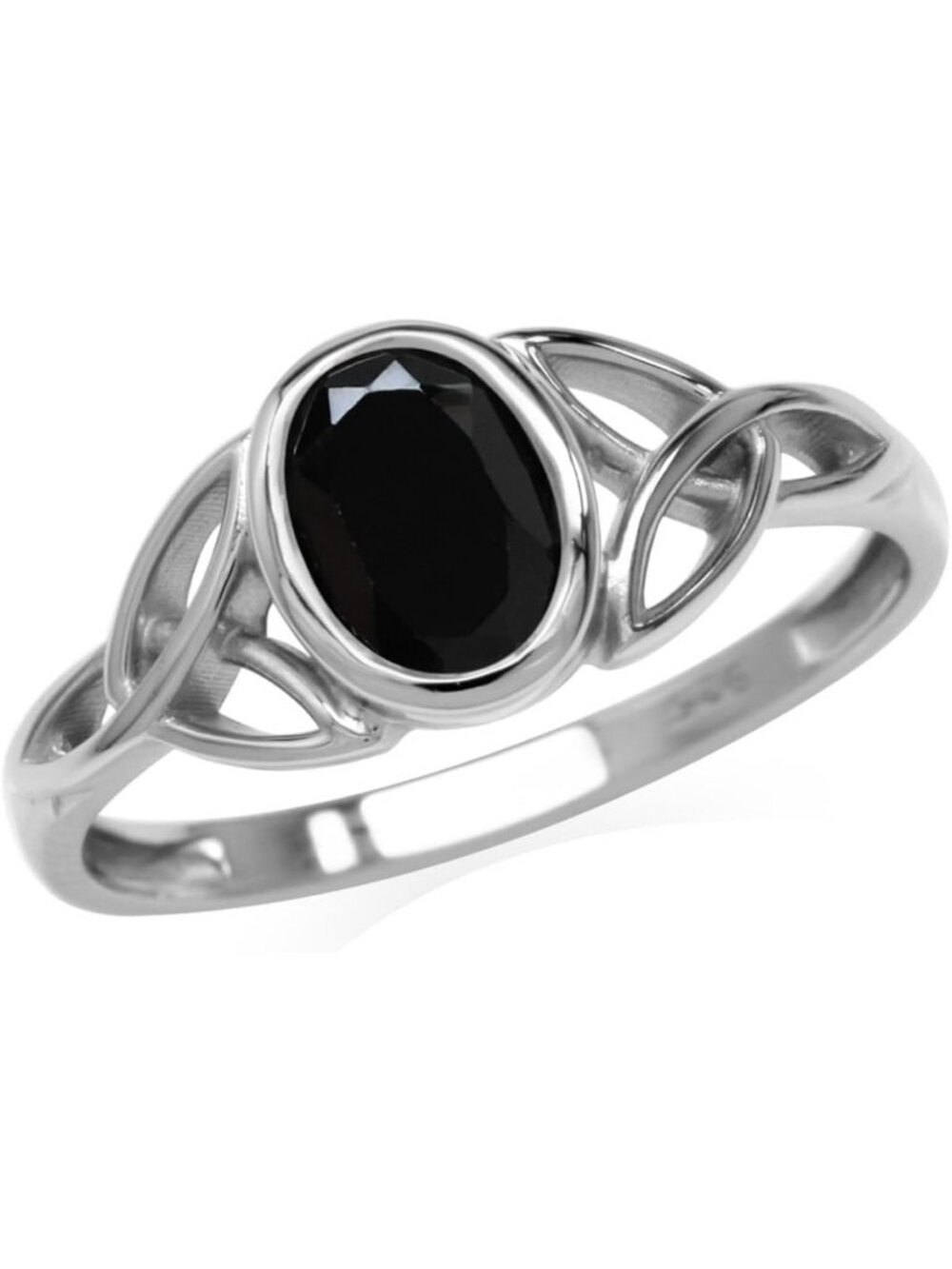 Elegant Oval Birthstone Ring in White Gold or Yellow Gold - Sterling Silver